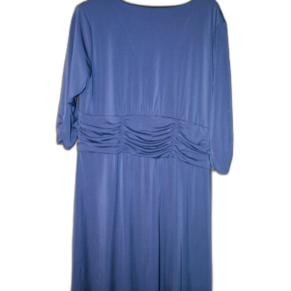 NY Collection surplice midi dress blue size 1XP NWT - Picture 5 of 5